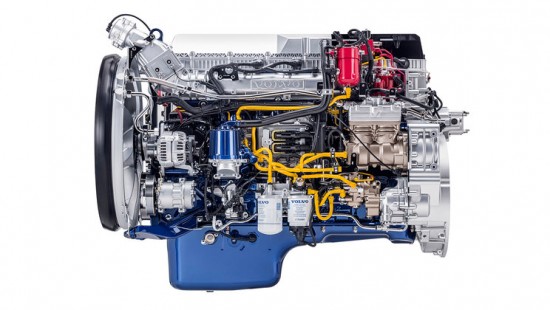 By using the Diesel principle instead of Otto technology, Volvo Trucks’ gas-powered engine can achieve higher horsepower and torque.