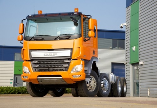 daf trucks’ new cf 8x4 provides solid credentials at uk concrete show