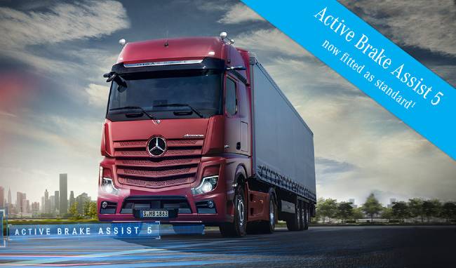 Mercedes-Benz Trucks: Greater Safety - Active Brake Assist 5 - Now Fitted As Standard