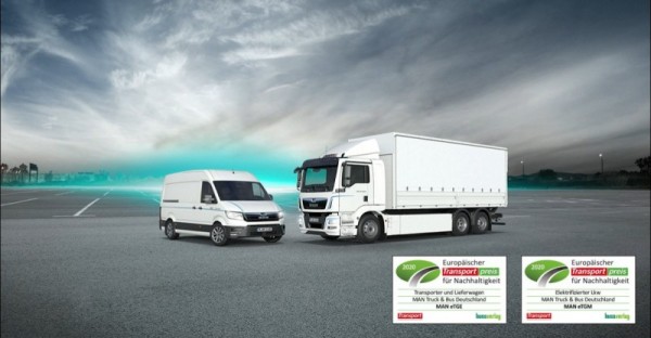 MAN eTGE and MAN eTGM win “European Transport Award for Sustainability 2020”