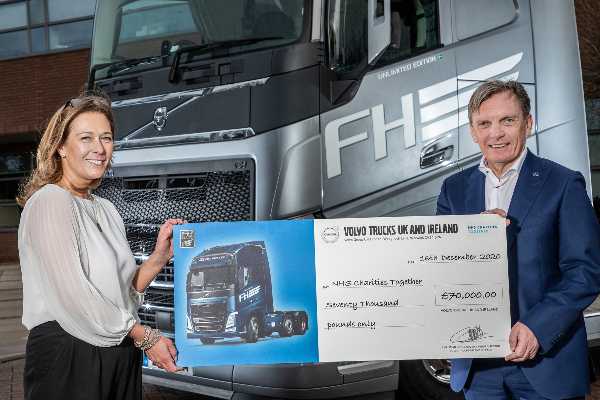 Sales of Volvo's FH Unlimited Edition raise £70,000 for NHS charities together